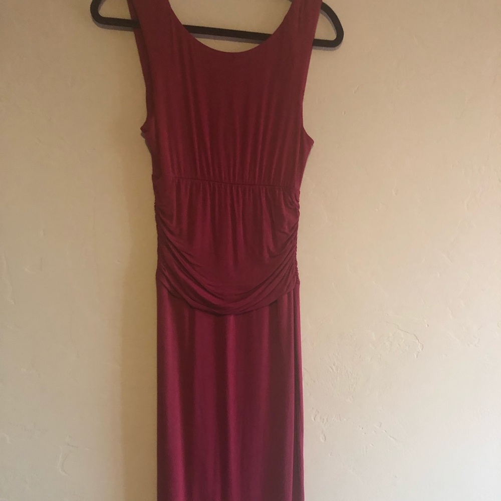 “Venus” Red Wine Dress sz 8, Flattering Cut!